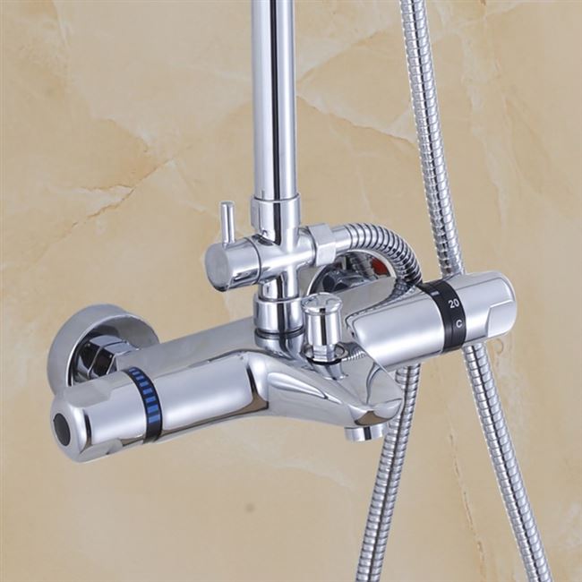 zf全自动恒温混水阀淋浴花洒温度调节器套装家用太阳能室洗澡水龙