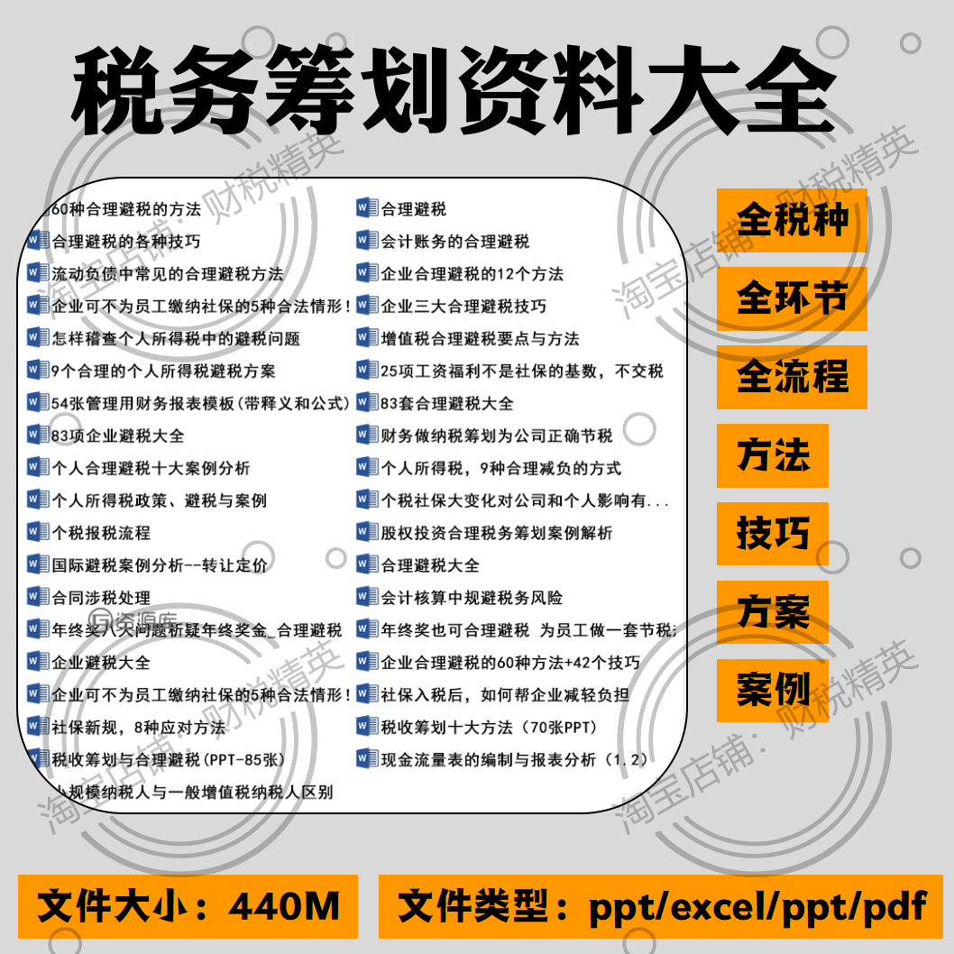 企业个人所得税增值税合同涉税务工资筹划合理避税方案技巧方法