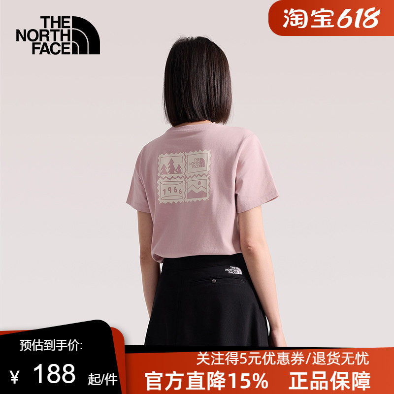 TheNorthFace北面纯棉短袖T恤女26春夏新款户外透气圆领半袖|8JSN