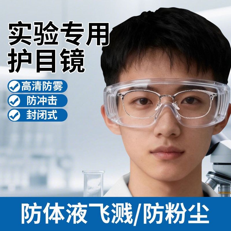 实验室护目镜专用化学可戴眼镜防飞溅危化品化工厂耐酸碱安全防护