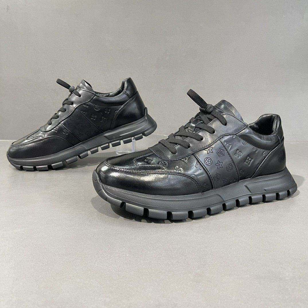 ELEGANT ROSE 男鞋松紧带休闲鞋厚底耐磨舒适防滑真皮时尚老爹鞋,流行男鞋,雨鞋,淘宝优惠券,粉丝福利购,淘宝优惠卷