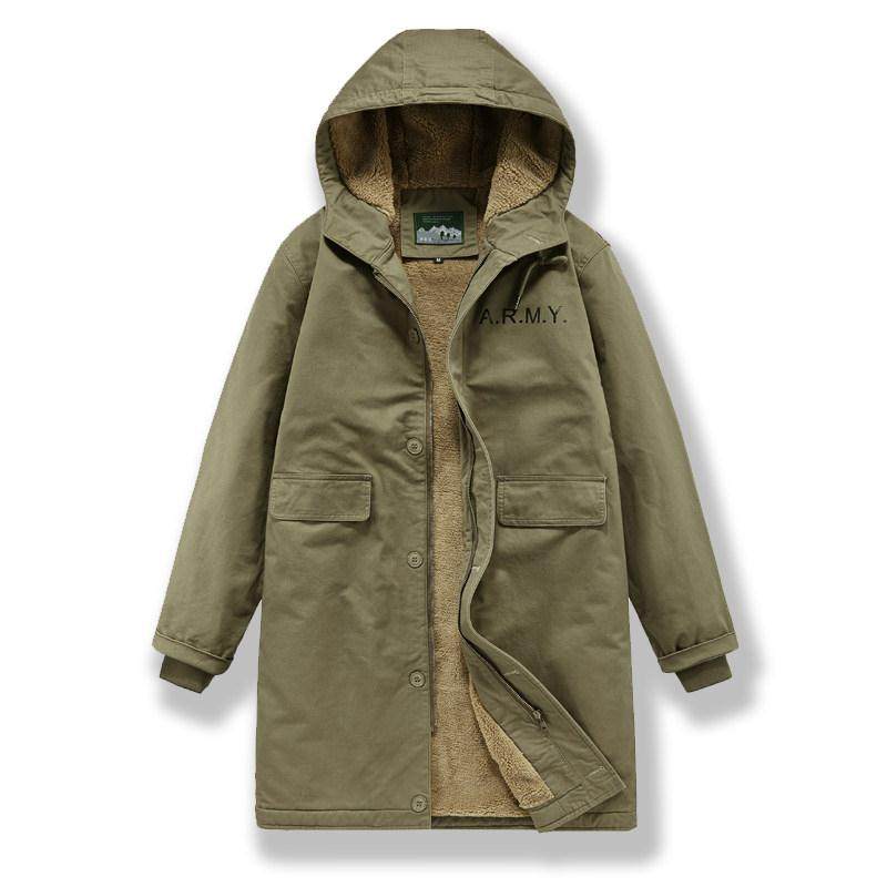 MAROLIO~抗寒-15℃ 羊羔绒外套男中长款大衣连帽覆古加厚甲板棉服,男装,秀禾服,淘宝优惠券,粉丝福利购,淘宝优惠卷