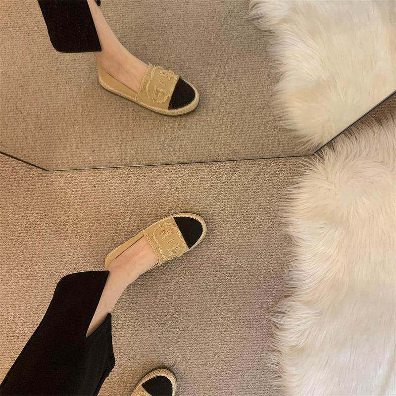 香港小香风渔夫鞋女2025春秋新款平底一脚蹬舒适厚底单鞋乐福鞋潮,女鞋,渔夫鞋,淘宝优惠券,粉丝福利购,淘宝优惠卷