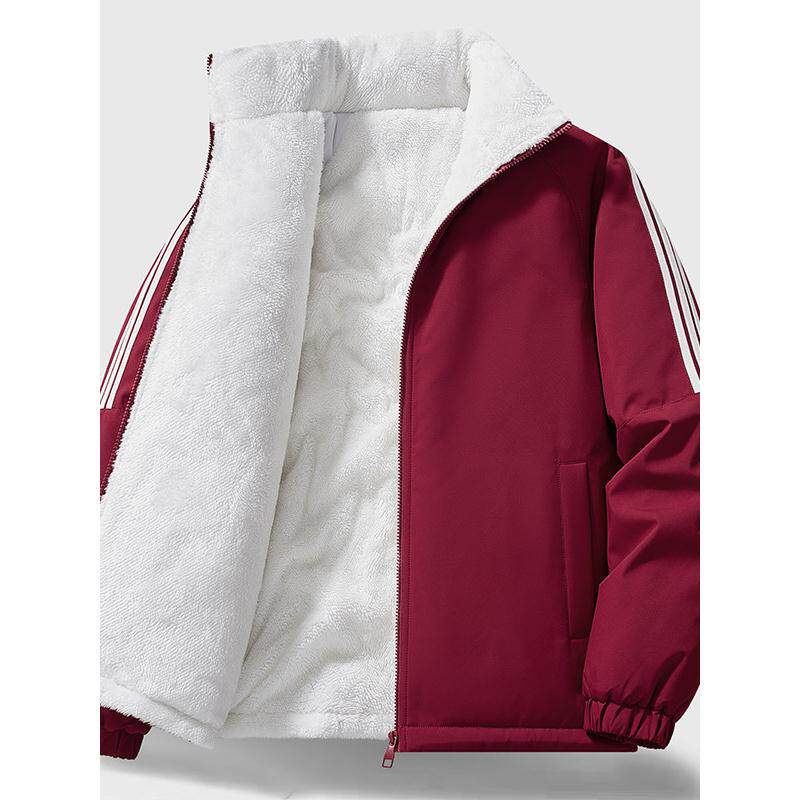 Mostarsea~宽松立领羊羔绒棉衣男冬季防风防水夹克加绒加厚防寒服