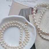 SHHH 整体美国包金fever同款 施家水晶珍珠项链简约轻奢复古气质