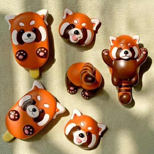 原创小熊猫冰箱贴卡通