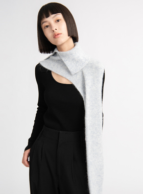 小着暖冬 AC1 曙灰色羊驼毛暖臂围脖