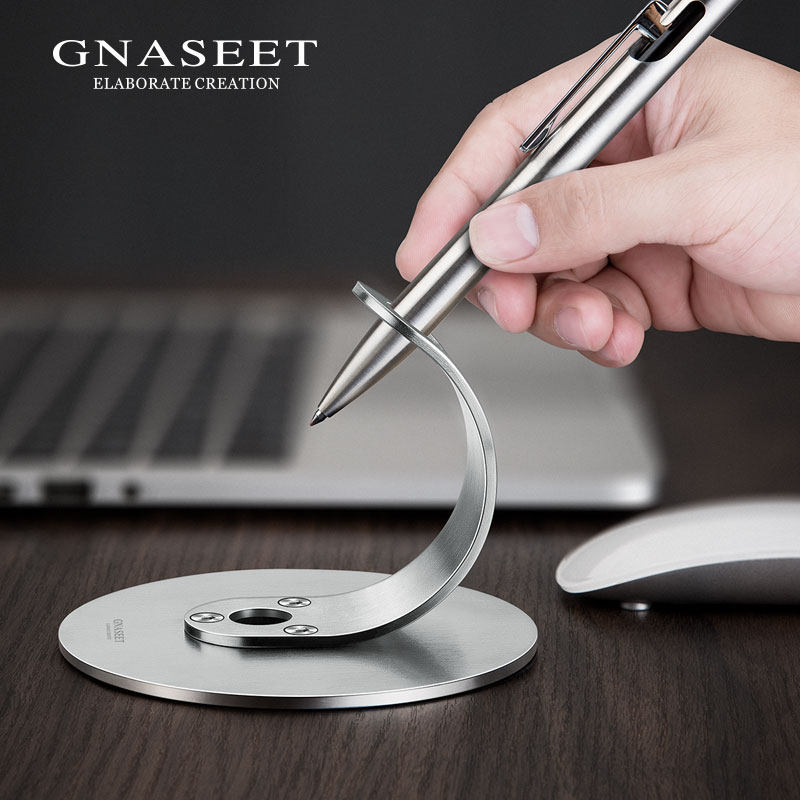 创意笔架不锈钢笔插刻字logo定制钢笔收纳架笔类展示桌面小摆件,文具电教/文化用品/商务用品,笔架,淘宝优惠券,粉丝福利购,淘宝优惠卷