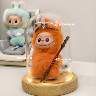 4代迷你小拉布布悟空娃衣套装美猴王盲盒展示心底密码labubu道具