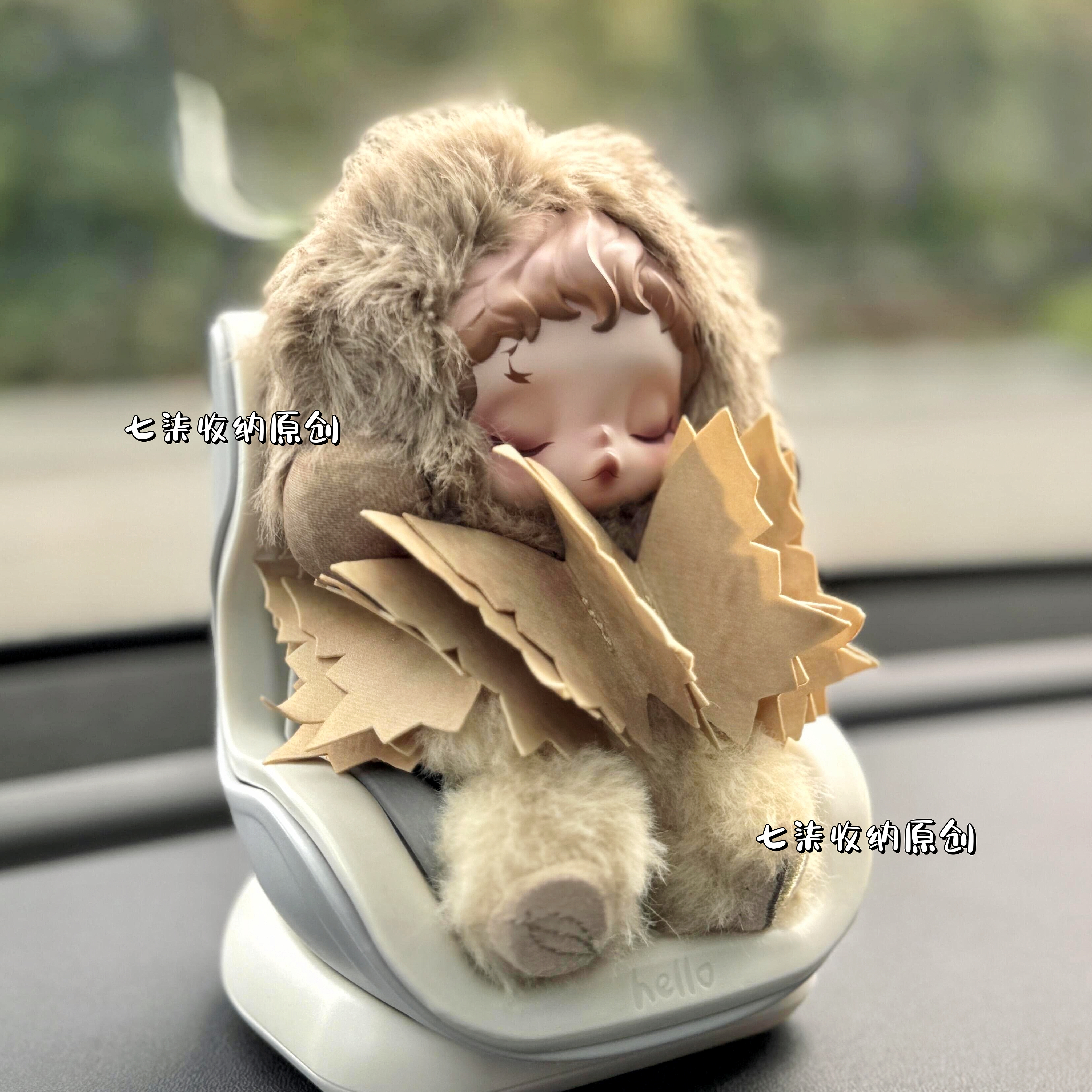 泡泡玛特123代sp光织园沐木晨露漫熙幻掣搪胶公仔车载安全座椅