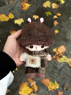 泡泡玛特Dimoo迪士尼联名奇奇蒂蒂搪胶娃衣18cm毛绒衣服新款冬装