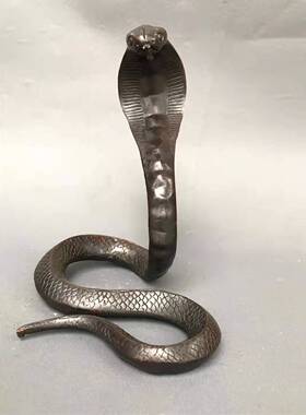 纯铜眼镜蛇仙家蛇家居客厅装饰