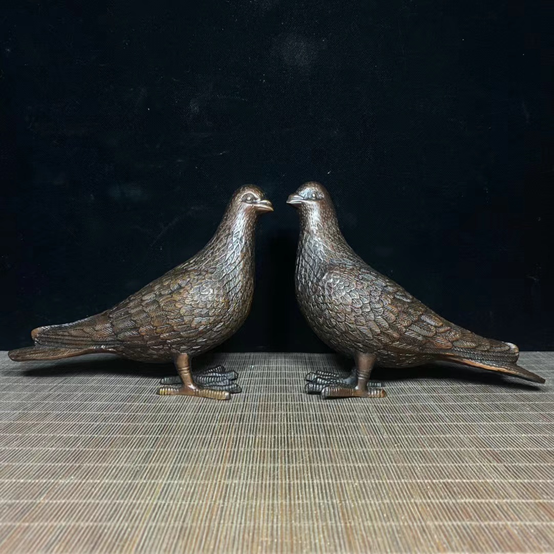 纯铜信鸽一对平鸽爱情使者