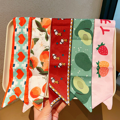 儿童发带女童编发飘带丝巾头绳女2025新款丝带绑发发绳马尾蝴蝶结