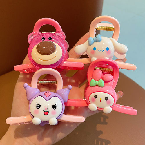 儿童抓夹不伤发草莓熊发夹