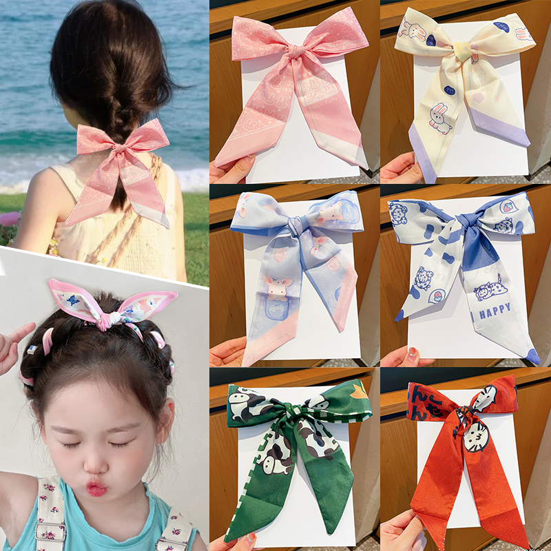 儿童发带女童编发丝巾飘带头绳