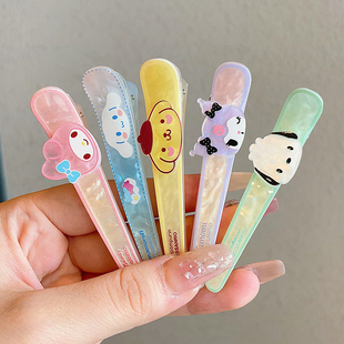 库洛米刘海夹前额儿童侧边夹一字夹发卡碎发鞠婧祎同款凯蒂猫发夹