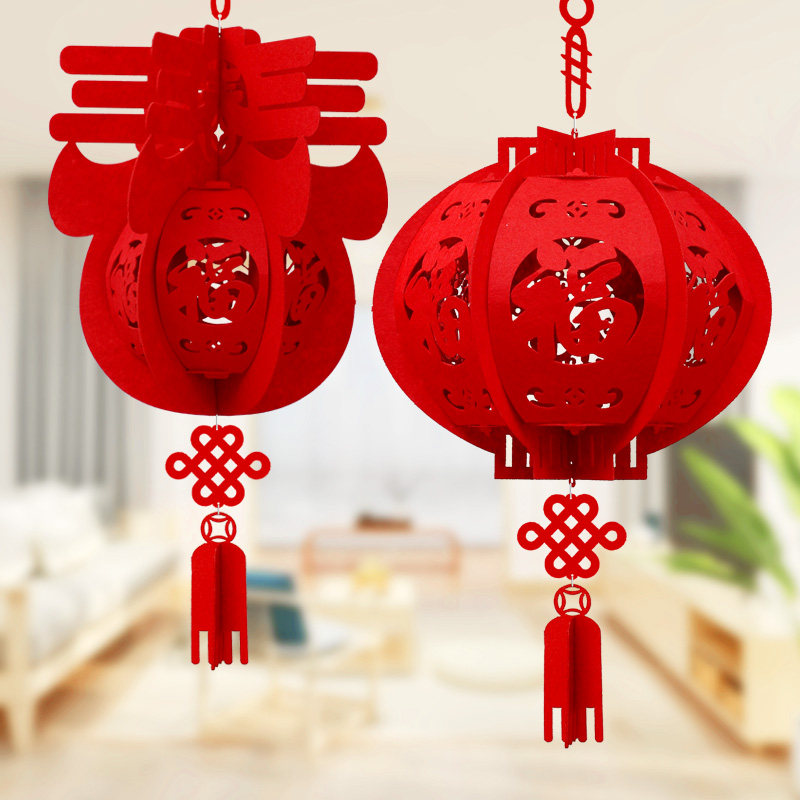 小红灯笼2026马年装饰