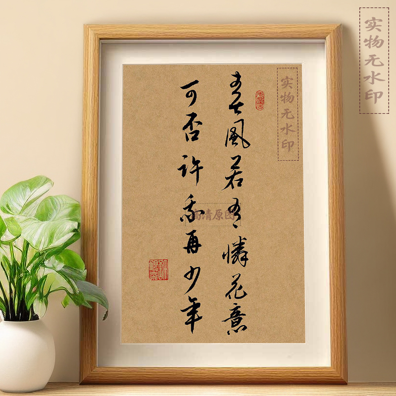 《春风若有怜花意》书法