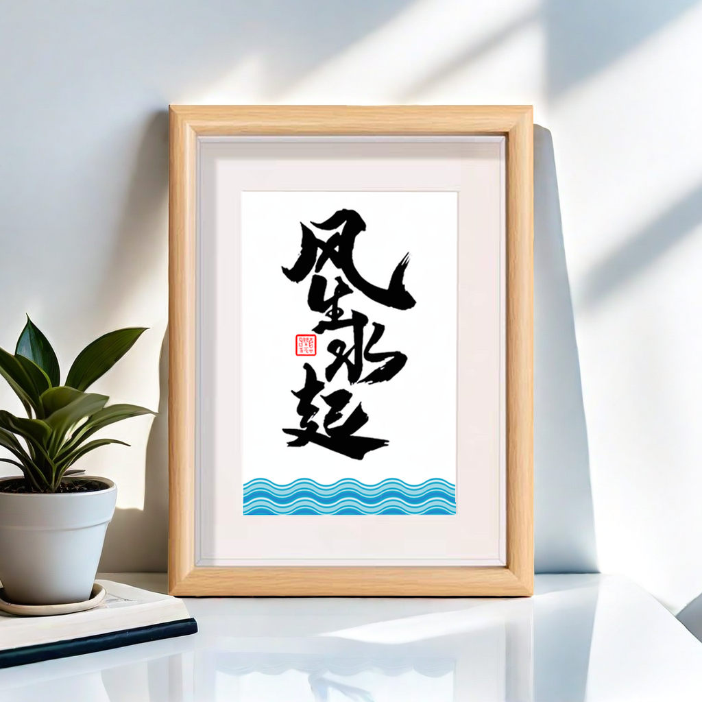 风生水起寓意好流水摆件