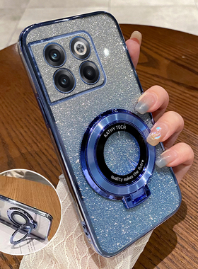 适用一加10T手机壳OPPO新款ONEPLUS10T保护1+套1十1OT透明硅胶防摔全包女带支架男钢化膜高级感超薄散热外壳