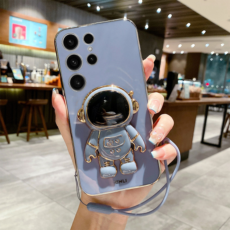 适用三星s23ultra手机壳s23+保护套新款s23u全包防摔uitra超薄网红带支架galaxys23限量版plus硅胶太空人外壳