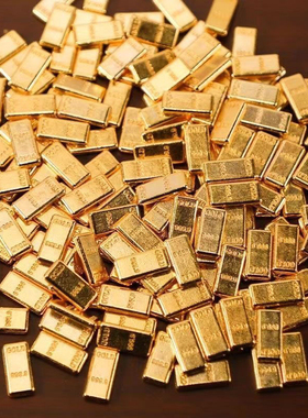 实心沙金元宝1厘米聚宝盆米缸招财金色饰品客厅装饰开业乔迁礼物