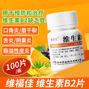 维福佳维生素B2片医用国药准字100片瓶装药品官方旗舰店正品包邮