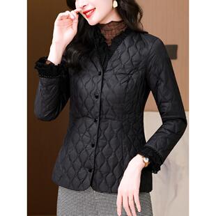 JOYIASS轻薄款服外套女收腰秋冬新款小个子短款木耳边修身显瘦衣