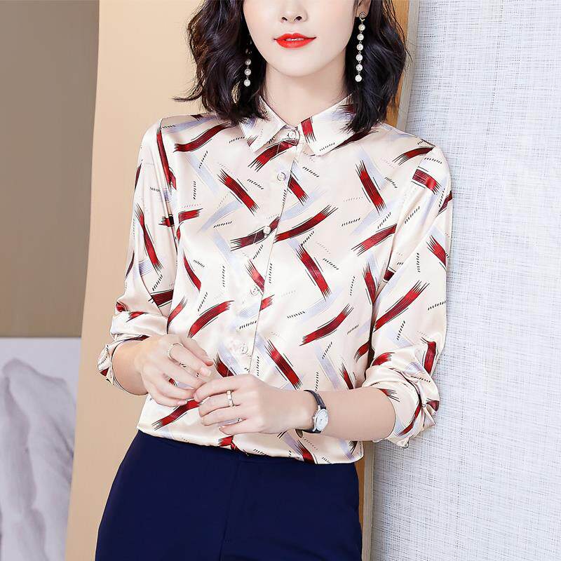 JOYIASS重磅仿衬衫女士长袖2025秋季新款洋气碎花衬衣高端上衣