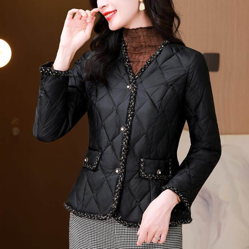 JOYIASS轻薄小袄服外套女2025新款秋冬时髦洋气短款妈妈上衣服