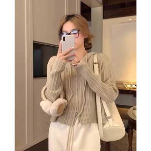 JOYIASS高级感软糯针织开衫女秋冬季短款外套宽松百搭女士温柔风