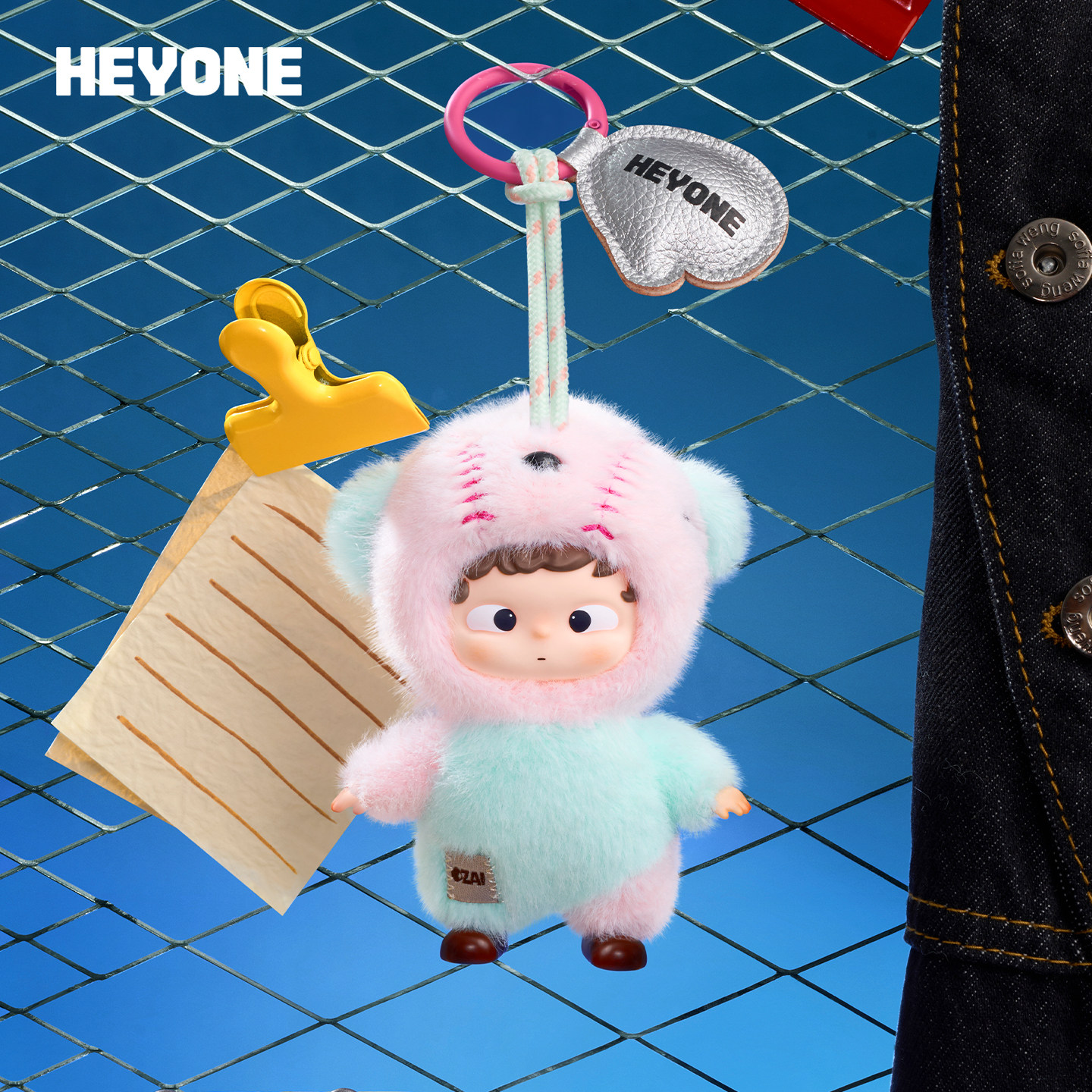 HEYONE黑玩哦崽心动落点搪胶毛绒盲盒公仔摆件礼物玩偶玩具图片