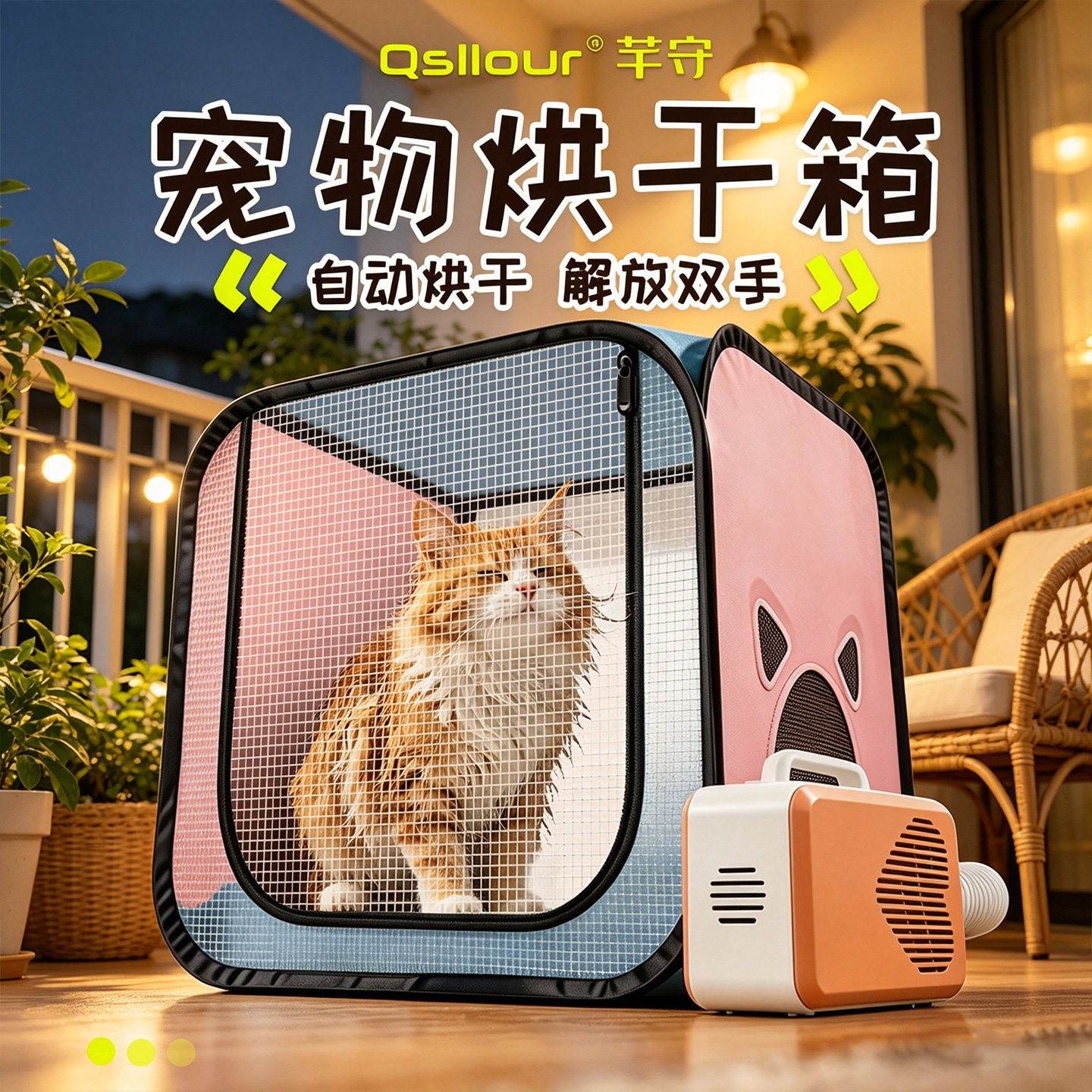 宠物烘干箱猫咪洗澡吹干神器小狗狗专用吹毛烘干袋家用吹水吹风机