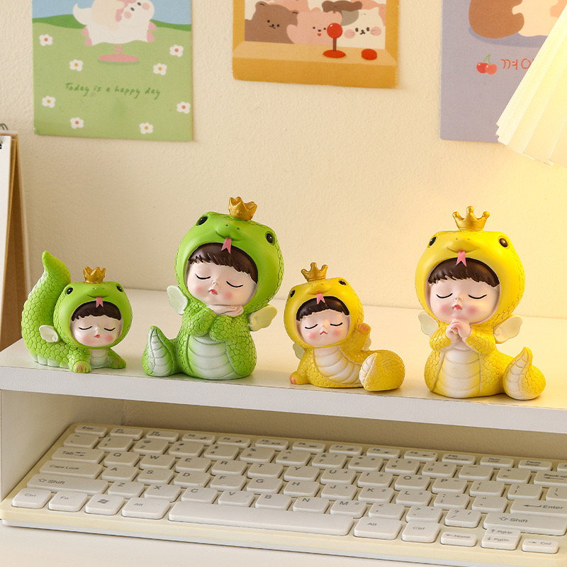 2025新年软胶蛇宝宝蛋糕装饰摆件福袋元宝蛇跨年派对甜品装扮配件