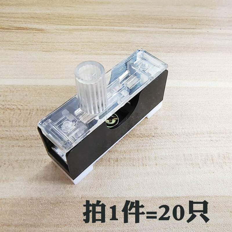 FS-10保险座 6x30玻璃保险丝管座 220V指N示灯 熔断丝底座 20只