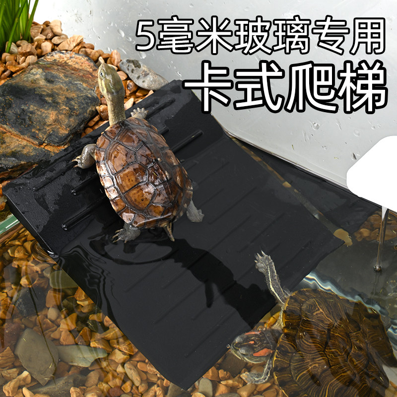 【配件】乌龟攀爬梯子玻璃缸专用塑料爬梯晒台用楼梯配件卡5mm厚