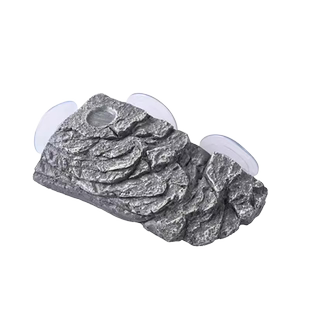 乌龟晒背台巴西草龟休息平台深水缸仿石头造景带吸盘可调高低爬台