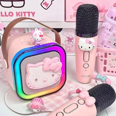 hellokitty蓝牙音响麦克风话筒音箱新款可爱KT猫生日礼物送女生