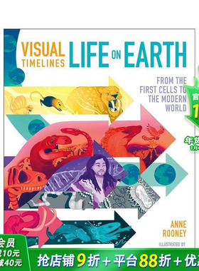 【预售】视觉时间轴：地球上的生命 Visual Timelines: Life on Earth 英文儿童插画科普绘本 进口童书