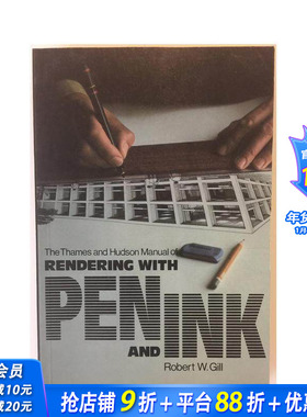 【现货】笔墨渲染 建筑效果图 The Thames and Hudson Manual of Rendering with Pen and Ink  原版英文建筑设计 正版进口书