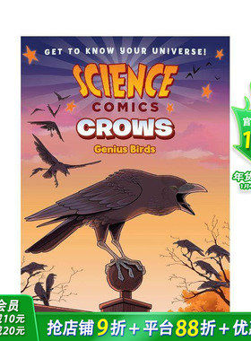 【预售】乌鸦：天才鸟 【Science Comics】Crows: Genius Birds 英文儿童漫画 英语拓展故事科普阅读绘本 进口童书