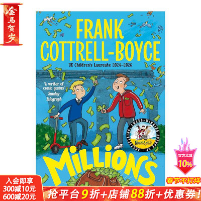 【预售】百万 儿童文学奖Frank Cottrell Boyce 卡内基奖 Millions 12岁+英文故事小说 英语阅读拓展进口书