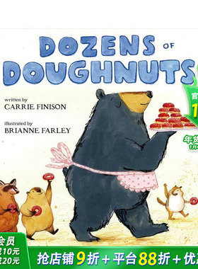 【预售】甜甜圈无限供应 Dozens of Doughnuts 英文儿童插画故事绘本 进口童书