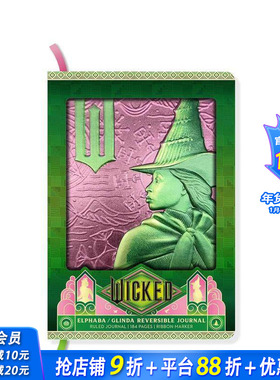 【预售】魔法坏女巫 雕刻工艺笔记本 Elphaba / Glinda Reversible Wicked 原版笔记本Notebook 正版进口书