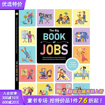 【预售】英文原版 工作大书Big Book of Jobs 儿童英语艺术插画绘本精装 6岁+进口图书 善优童书