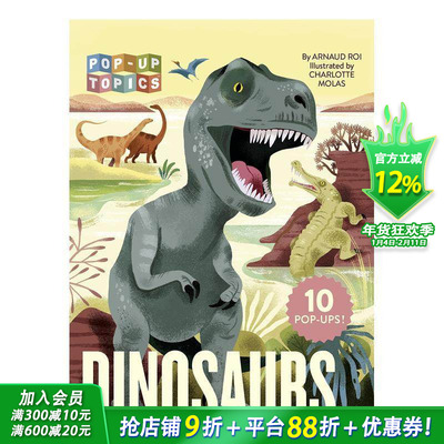 【现货】[立体书]英文原版 恐龙和其他史前生物Dinosaurs and Other Prehistoric Creatures 3-6岁 儿童英语趣味互动 进口图书