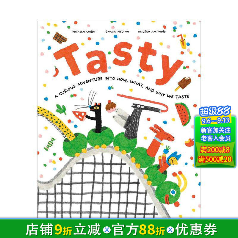【现货】味觉奥德赛：味觉器官惊奇之旅 Tasty 英文儿童插画故事绘本 进口童书