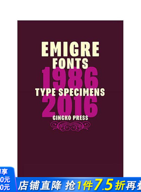 【现货】Emigre Fonts: Type Specimens字体标本1986-2016 字体设计原版书籍