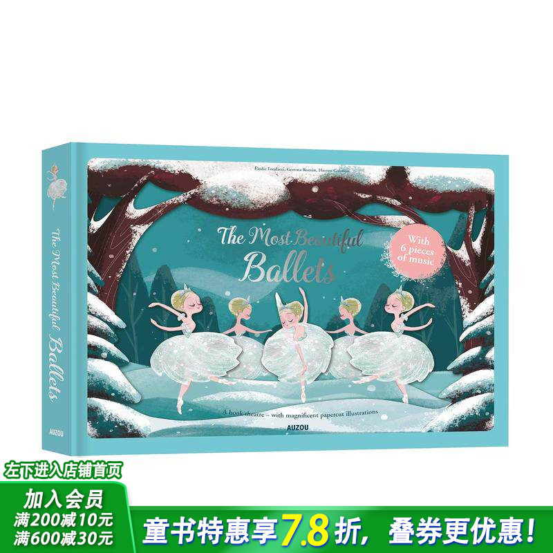 【预售】【有声立体书】优美纸上芭蕾 The Most Beautiful Ballets 英文趣味互动唯美场景绘本 进口童书